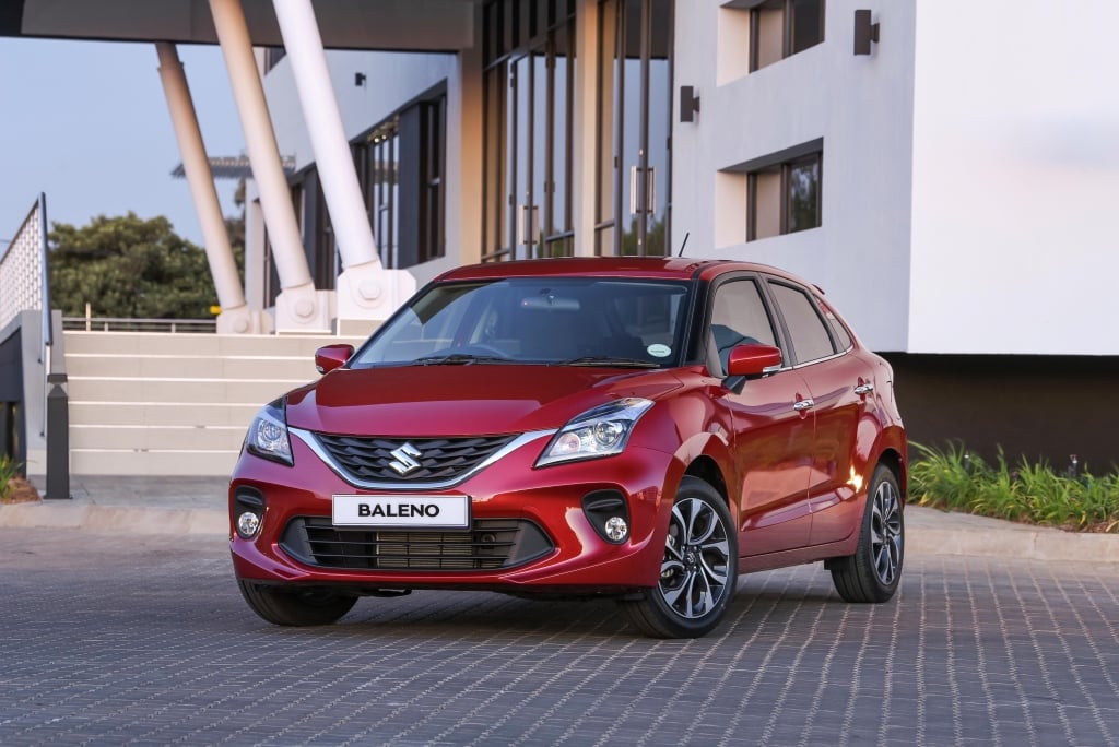 Red Suzuki Baleno student car