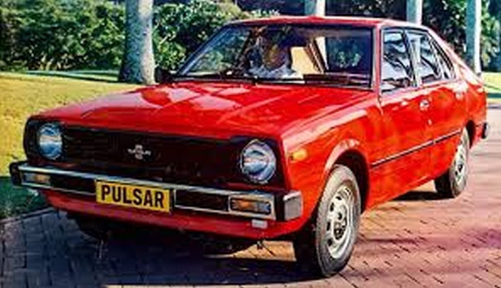 The Datsun Pulsar , introduced in 1980, was not a successa. This was one of the press photographs 
