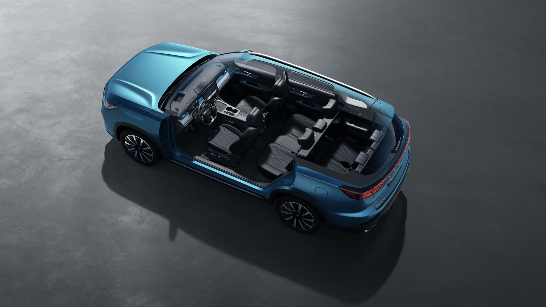 Interior cutaway of the Chery Tiggo 8 Pro Hybrid