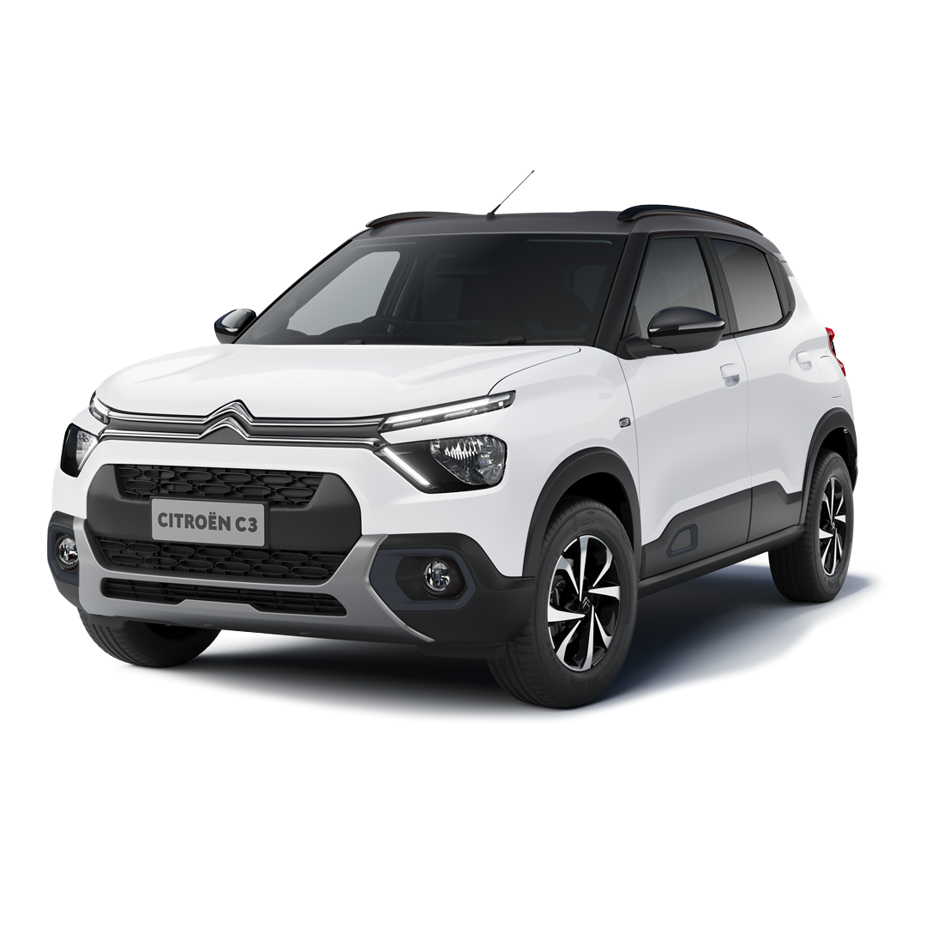White Citroen C3 Max front 3 quarter view