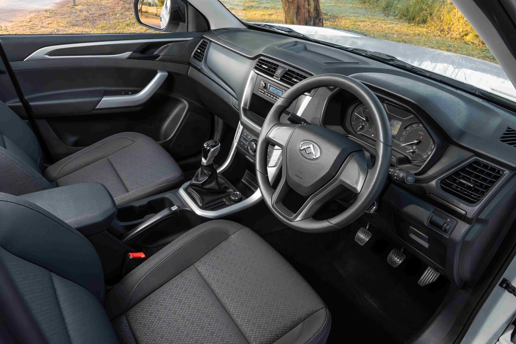 Well-specced cabin including air-conditioning for the LDV T60 Utility