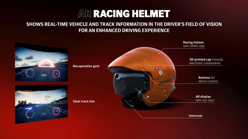 Interactive racing helmet by Mercedes-Benz