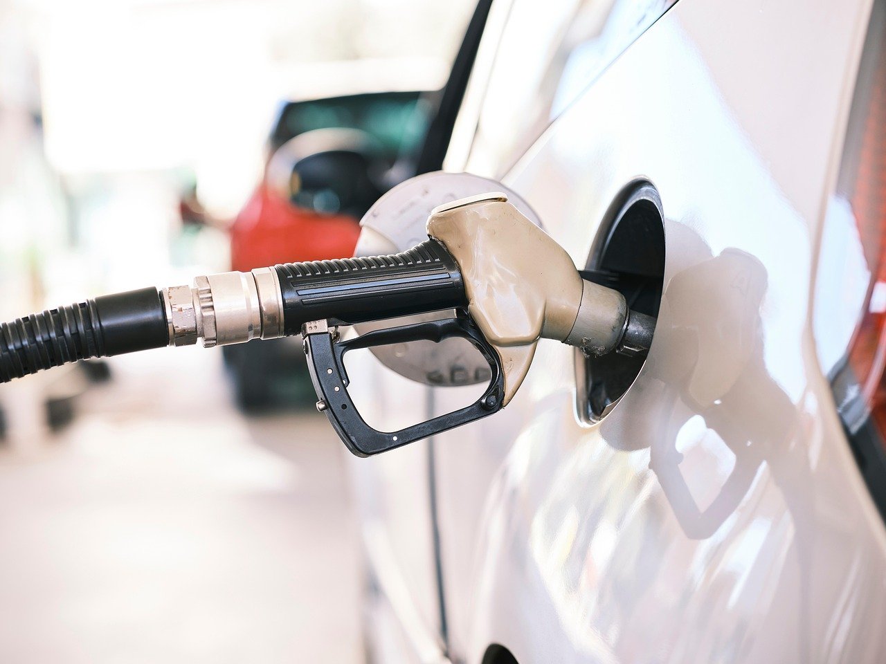 Car being refuelled