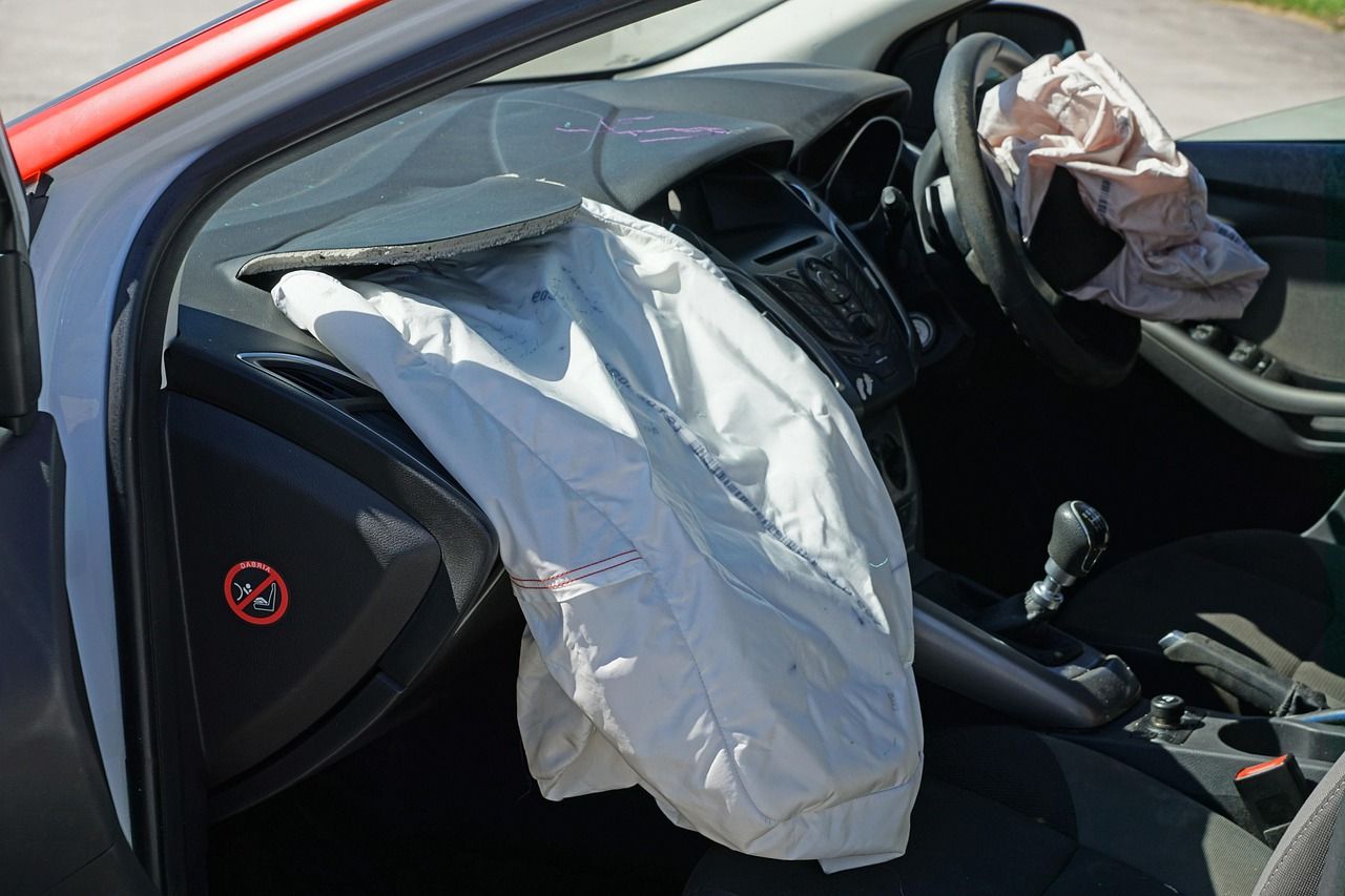 Deployed airbags