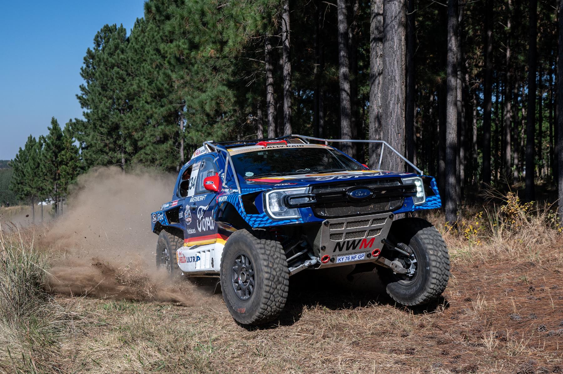 Ford Ranger in competition trim in South Africa