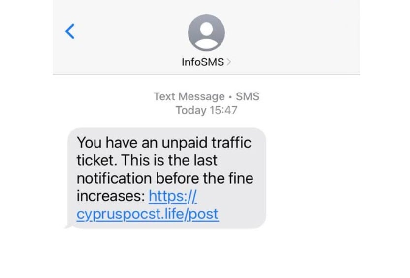 Fake traffic fine notice