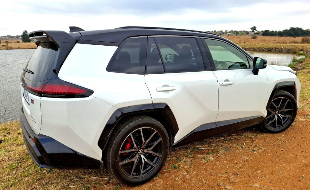 Rear three-quarter view of the Toyota RAV4 GR-Sport