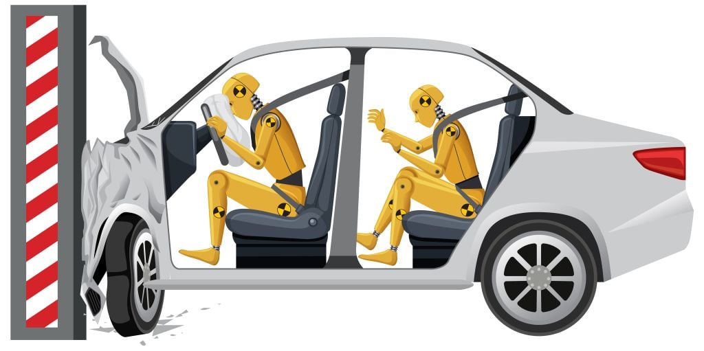 Crash test graphic