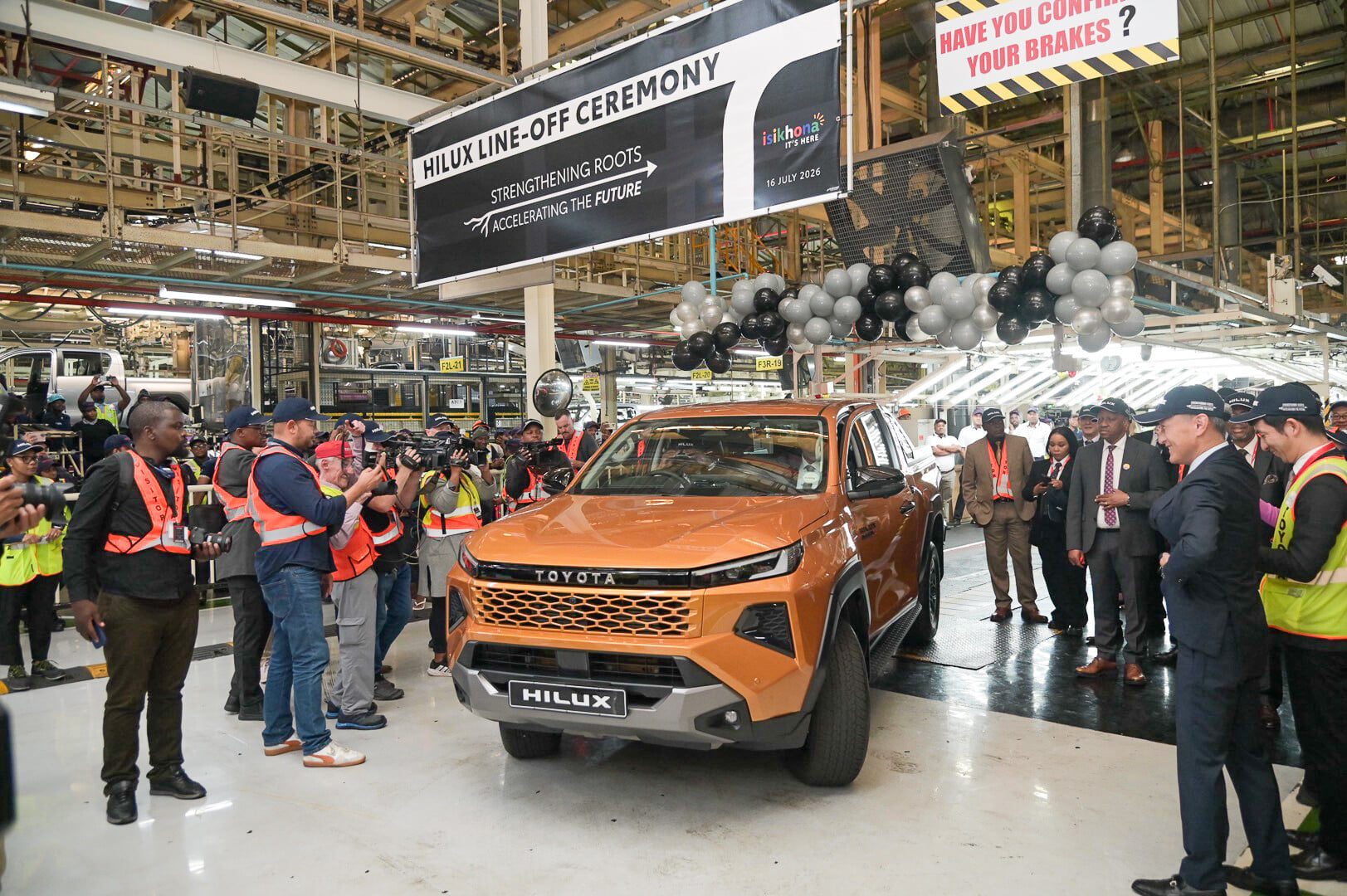 Line off ceremony for new Hilux at Toyota Prospecton