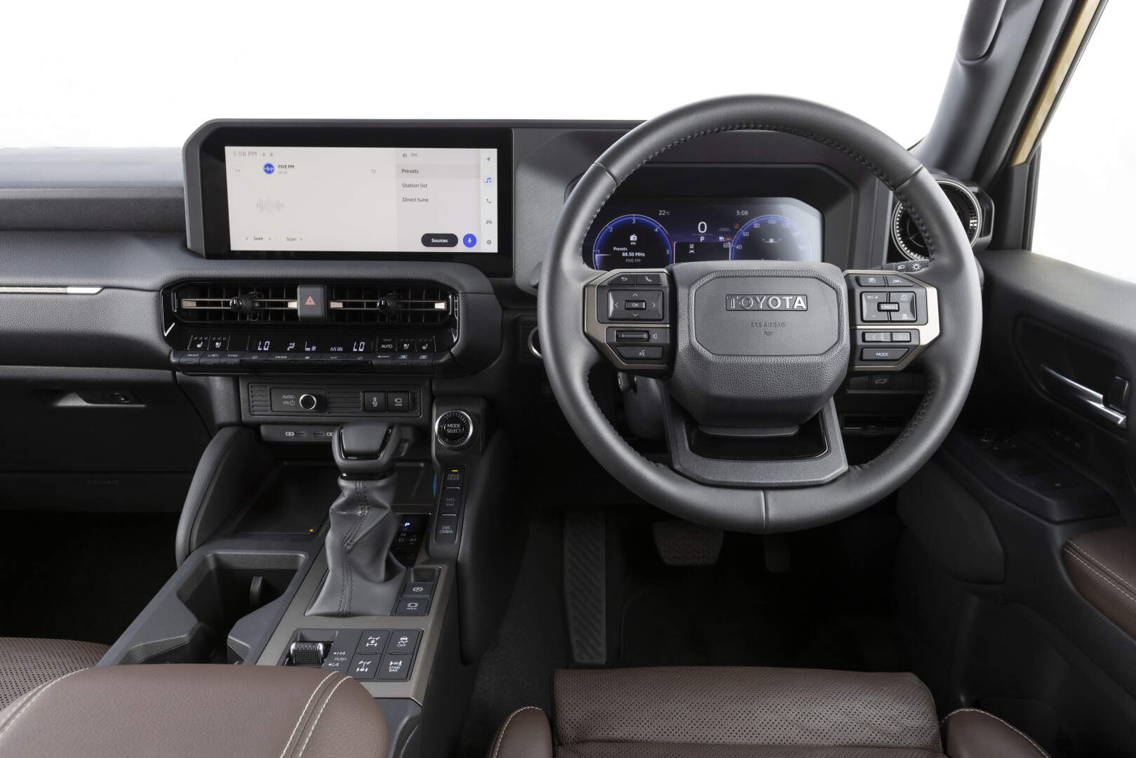 Driver view of the new Toyota Prado