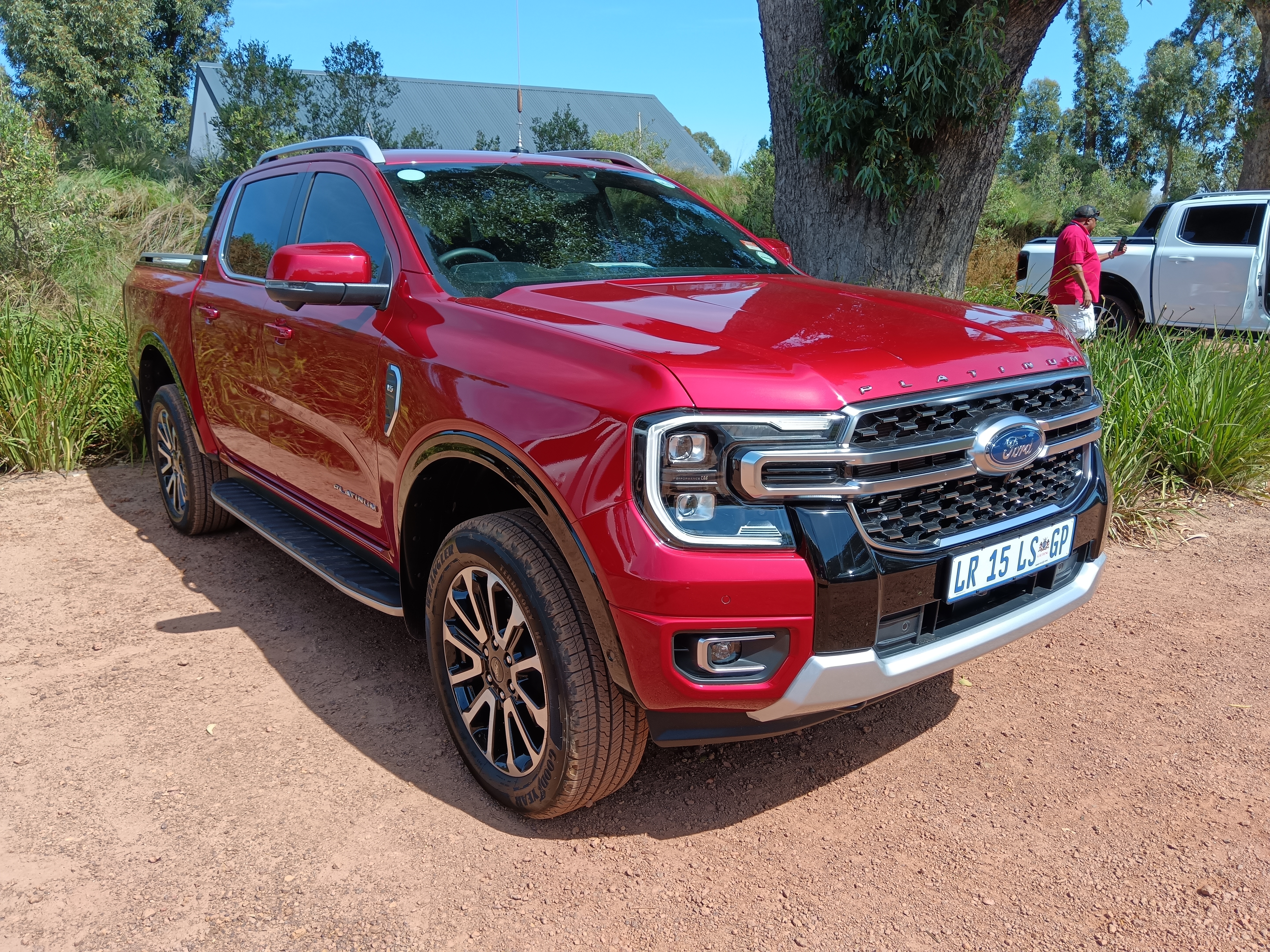 Striking red Ford Ranger Platinum edition