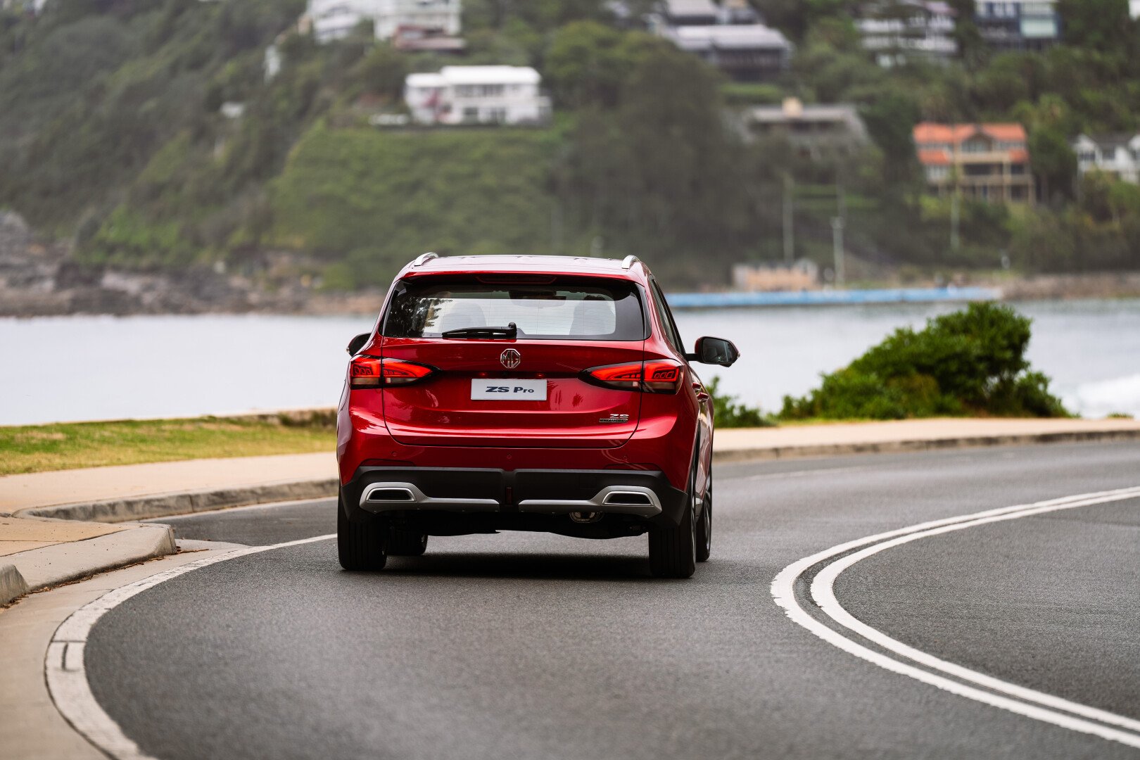Rear view of the MG ZS Pro